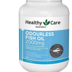 Healthy Care Odourless Fish Oil 2000mg 400 Capsules 无腥味鱼油