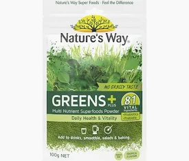 Natures Way Superfood Greens Plus Powder, 100 grams